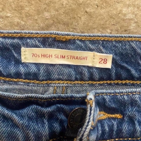 Stylish Blue 70s Straight Leg Women's Jeans - Picture 2 of 5